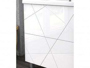 Комплект мебели в ванную Geometry 800 белый с пеналом в Екатеринбурге - mebelmir96.ru | фото 4