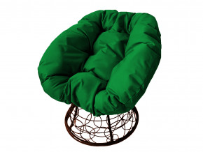 Кресло Пончик с ротангом зелёная подушка в Екатеринбурге - mebelmir96.ru | фото
