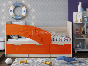 Кровать Дельфин-6 МДФ 1600 Апельсин металлик в Екатеринбурге - mebelmir96.ru | фото