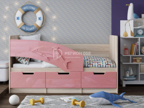 Кровать Дельфин-6 МДФ 1800 Розовый металлик в Екатеринбурге - mebelmir96.ru | фото