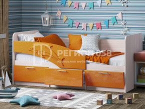 Кровать Дельфин МДФ 1600 Оранжевый металлик в Екатеринбурге - mebelmir96.ru | фото