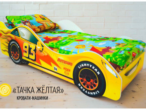 Кровать детская машина Тачка Желтая в Екатеринбурге - mebelmir96.ru | фото