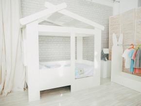 Кровать детская Теремок без ящика белая в Екатеринбурге - mebelmir96.ru | фото