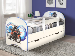 Кровать с фотопечатью с 1 ящиком Мотоцикл 700*1400 в Екатеринбурге - mebelmir96.ru | фото