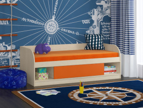 Кровать Соня 4 дуб молочный-оранжевый в Екатеринбурге - mebelmir96.ru | фото
