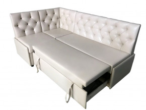 Угловой диван Призма со стяжками белый со спальным местом в Екатеринбурге - mebelmir96.ru | фото 3