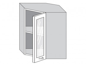 1.60.3у Шкаф настенный (h=720) угловой на 600мм со стекл. дверцей в Екатеринбурге - mebelmir96.ru | фото