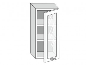 19.40.3 Шкаф настенный (h=913) на 400мм с 1-ой стекл. дверцей в Екатеринбурге - mebelmir96.ru | фото