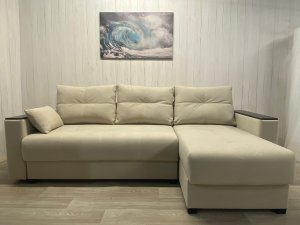 Диван Комфорт-3 НПБ+МДФ, велюр LUMA 1 в Екатеринбурге - mebelmir96.ru | фото 2