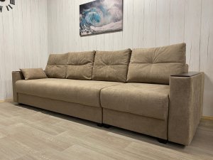 Диван Комфорт-6 (3+1К) НПБ+МДФ, велюр Comfort 03 в Екатеринбурге - mebelmir96.ru | фото