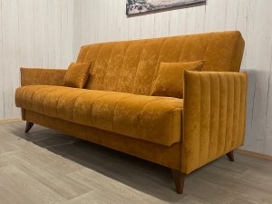 Диван Престиж-3 НПБ, велюр Sensey terracotta кирпичн. в Екатеринбурге - mebelmir96.ru | фото