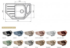 Каменная мойка GranFest Corner GF-C800E в Екатеринбурге - mebelmir96.ru | фото 2