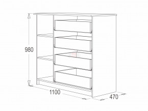 Комод 9 фант венге-млечный дуб в Екатеринбурге - mebelmir96.ru | фото 2