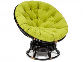 Кресло-качалка Papasan w 23/01 B с подушкой Antique brown, флок Олива в Екатеринбурге - mebelmir96.ru | фото