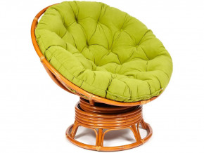 Кресло-качалка Papasan w 23/01 B с подушкой Cognac, флок Олива в Екатеринбурге - mebelmir96.ru | фото