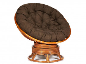 Кресло-качалка Papasan w 23/01 B с подушкой Cognac, ткань Коричневый в Екатеринбурге - mebelmir96.ru | фото