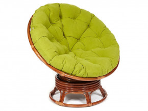 Кресло-качалка Papasan w 23/01 B с подушкой Pecan, флок Олива в Екатеринбурге - mebelmir96.ru | фото