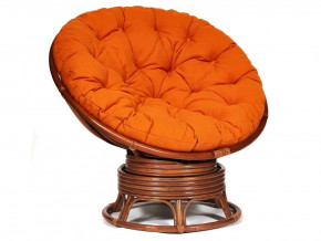 Кресло-качалка Papasan w 23/01 B с подушкой Pecan, ткань Оранжевый в Екатеринбурге - mebelmir96.ru | фото