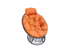 Кресло Папасан мини с ротангом оранжевая подушка в Екатеринбурге - mebelmir96.ru | фото