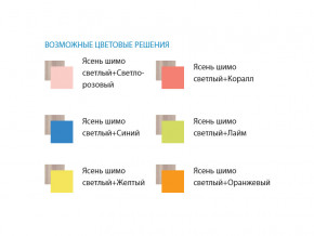 Кровать детская двухъярусная Юниор 1.1 коралл в Екатеринбурге - mebelmir96.ru | фото 2