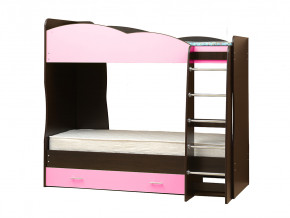 Кровать детская двухъярусная Юниор 2.1 светло-розовый в Екатеринбурге - mebelmir96.ru | фото
