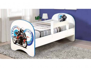 Кровать детская с фотопечатью без ящика Мотоцикл 800*1600 в Екатеринбурге - mebelmir96.ru | фото