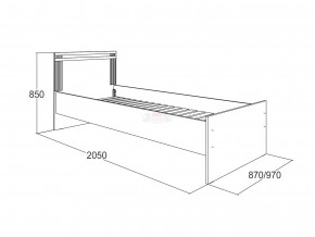 Кровать одинарная Ольга 18 900 в Екатеринбурге - mebelmir96.ru | фото 2