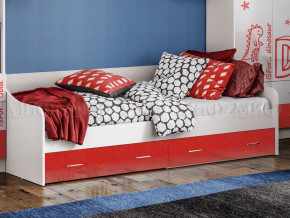Кровать с ящиками Вега Алфавит Красный в Екатеринбурге - mebelmir96.ru | фото