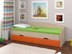Кровать Соня 2 сонома-оранжевый в Екатеринбурге - mebelmir96.ru | фото