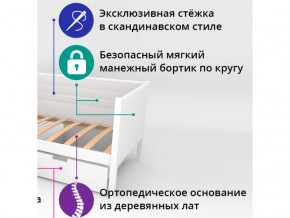 Кровать-тахта мягкая Svogen белый в Екатеринбурге - mebelmir96.ru | фото 2