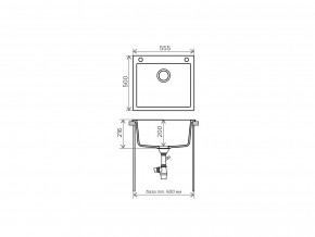 Мойка кварцевая Tolero R-111 Черный 911 в Екатеринбурге - mebelmir96.ru | фото 2