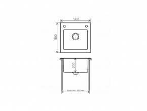 Мойка с керамическим стеклом Tolero TG-500 черное стекло в Екатеринбурге - mebelmir96.ru | фото 3