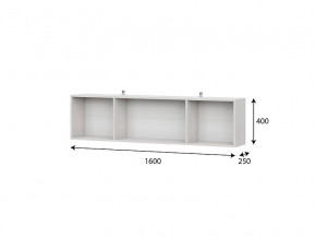 Полка навесная 1600 Серия №4 Гамма 20 Сандал светлый в Екатеринбурге - mebelmir96.ru | фото 2