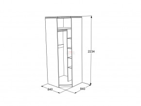 Шкаф 1-но створчатый угловой Ольга 13 в Екатеринбурге - mebelmir96.ru | фото 3