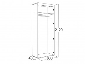 Шкаф 2-х дверный для одежды Ольга 19 в Екатеринбурге - mebelmir96.ru | фото 2