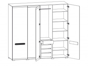 Шкаф 205-SZF2D2L/21/22 Ацтека белый в Екатеринбурге - mebelmir96.ru | фото 2