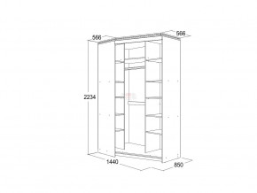 Шкаф купе угловой правый Ольга 13 в Екатеринбурге - mebelmir96.ru | фото 3