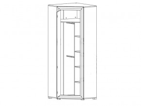 Шкаф угловой B136-SZFN1D Мальта сибирская лиственница в Екатеринбурге - mebelmir96.ru | фото 2