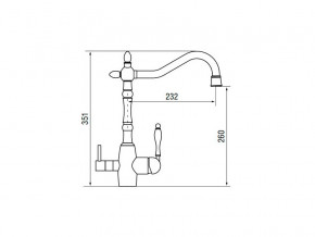 Смеситель Classic LM2193 Bronze в Екатеринбурге - mebelmir96.ru | фото 2