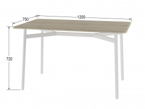 Стол обеденный Кросс дуб санремо/белый в Екатеринбурге - mebelmir96.ru | фото 2