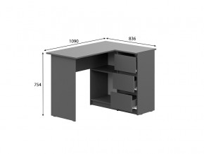 Стол угловой Денвер Графит серый в Екатеринбурге - mebelmir96.ru | фото 2