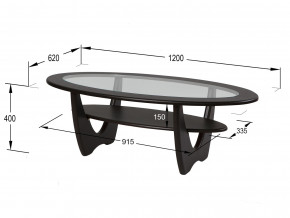 Стол журнальный Юпитер со стеклом СЖС-01 венге в Екатеринбурге - mebelmir96.ru | фото 2