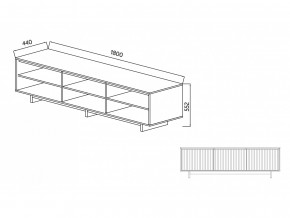 Тумба для ТВА Moderno-1800 Ф5 в Екатеринбурге - mebelmir96.ru | фото 5
