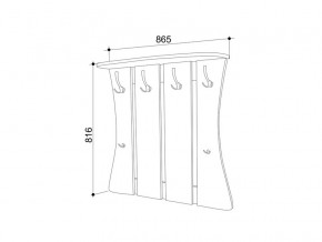 Вешалка Уют-2 дуб млечный в Екатеринбурге - mebelmir96.ru | фото 2