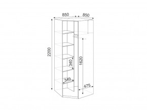 Угловой шкаф Глэдис М21 в Екатеринбурге - mebelmir96.ru | фото 2